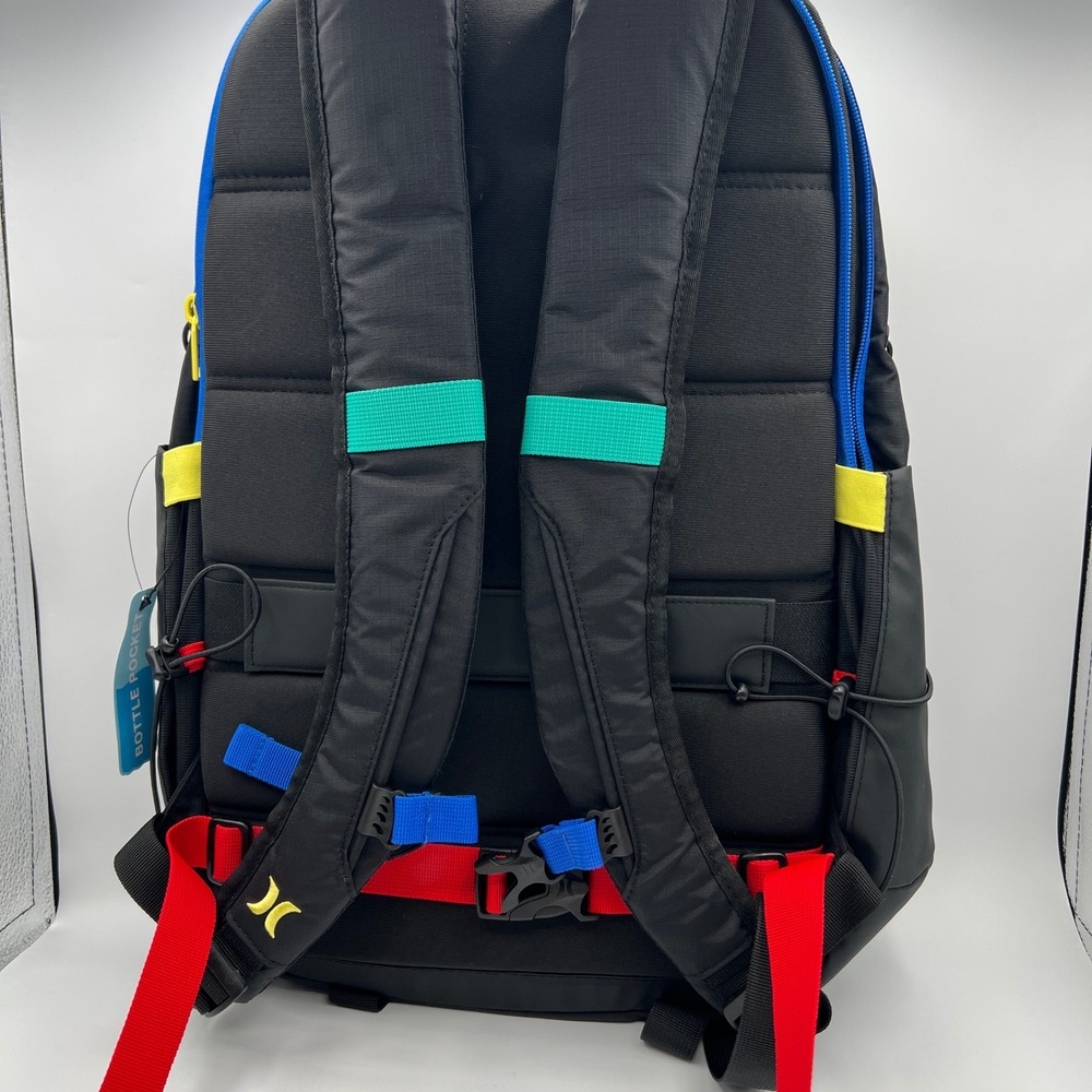 Hurley Terrain Backpack Black Multi Laptop Bag Tech NEW - Picture 2 of 8